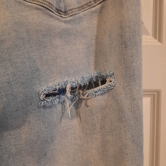 Judy Blue Jeans Womens 13/31 Straight Distressed 90s Boho Light Wash Festival - Picture 8 of 14